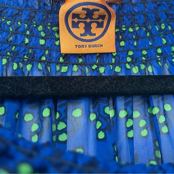 Tory Burch Blue Off The Shoulder Casual Blouse - Picture 2 of 7